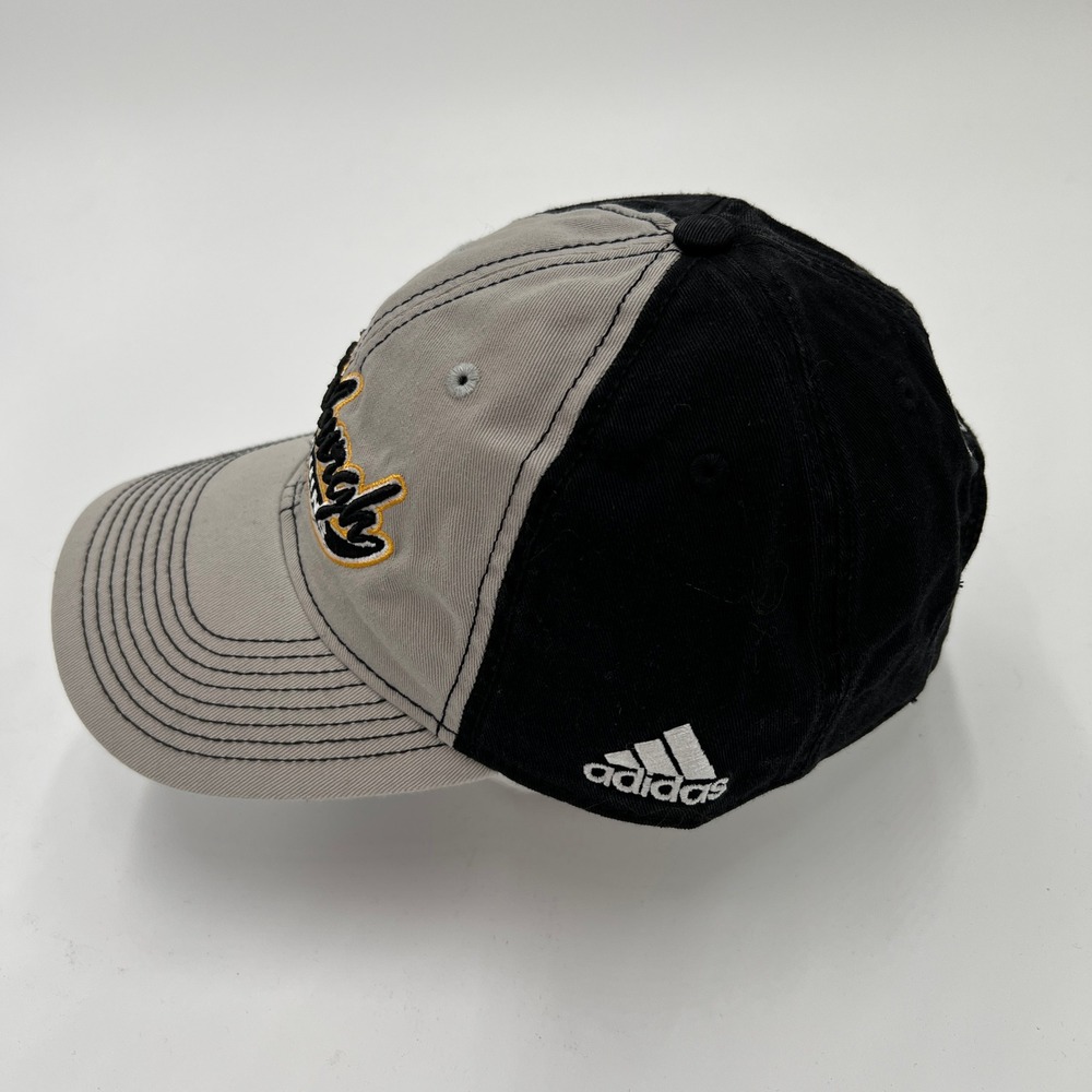 Adidas Pittsburgh Penguins NHL Baseball Cap Hat Gray Black Adjustable Cotton - Picture 2 of 7